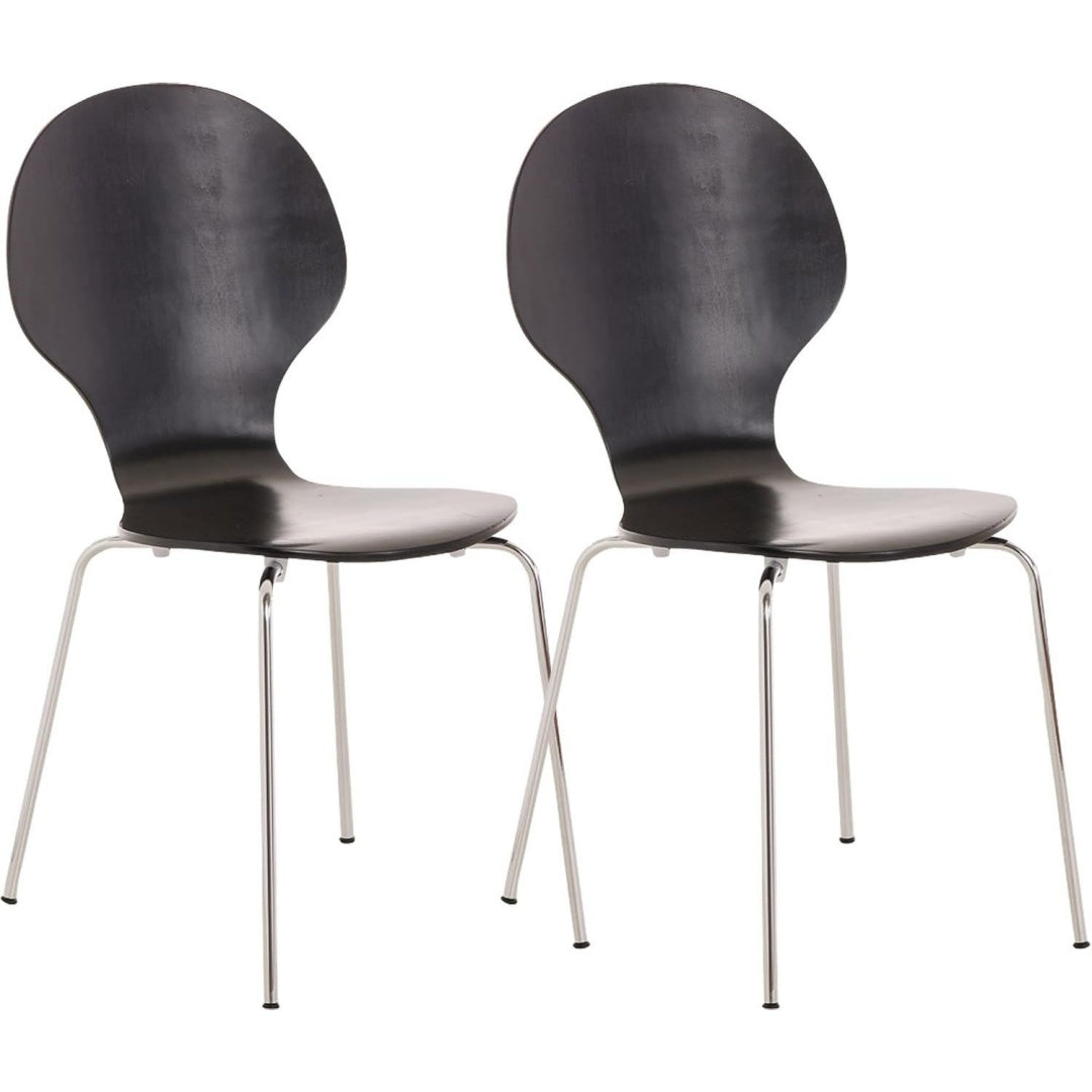 Arredo contemporaneo sedie in legno impilabile nero