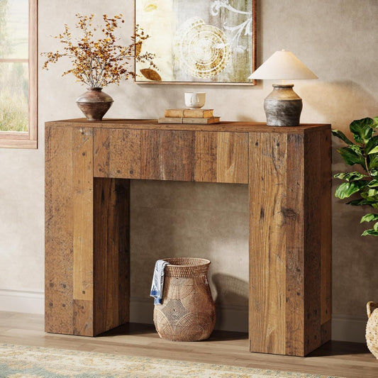 Arredo contemporaneo console e tavoli da divano salvaspazio marrone