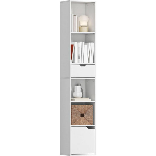 Accento naturale librerie in legno regolabile con contenitore