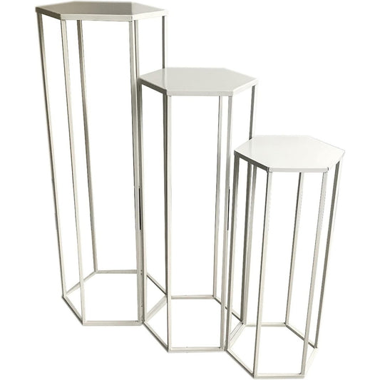 Arredo contemporaneo console e tavoli da divano in metallo bianco