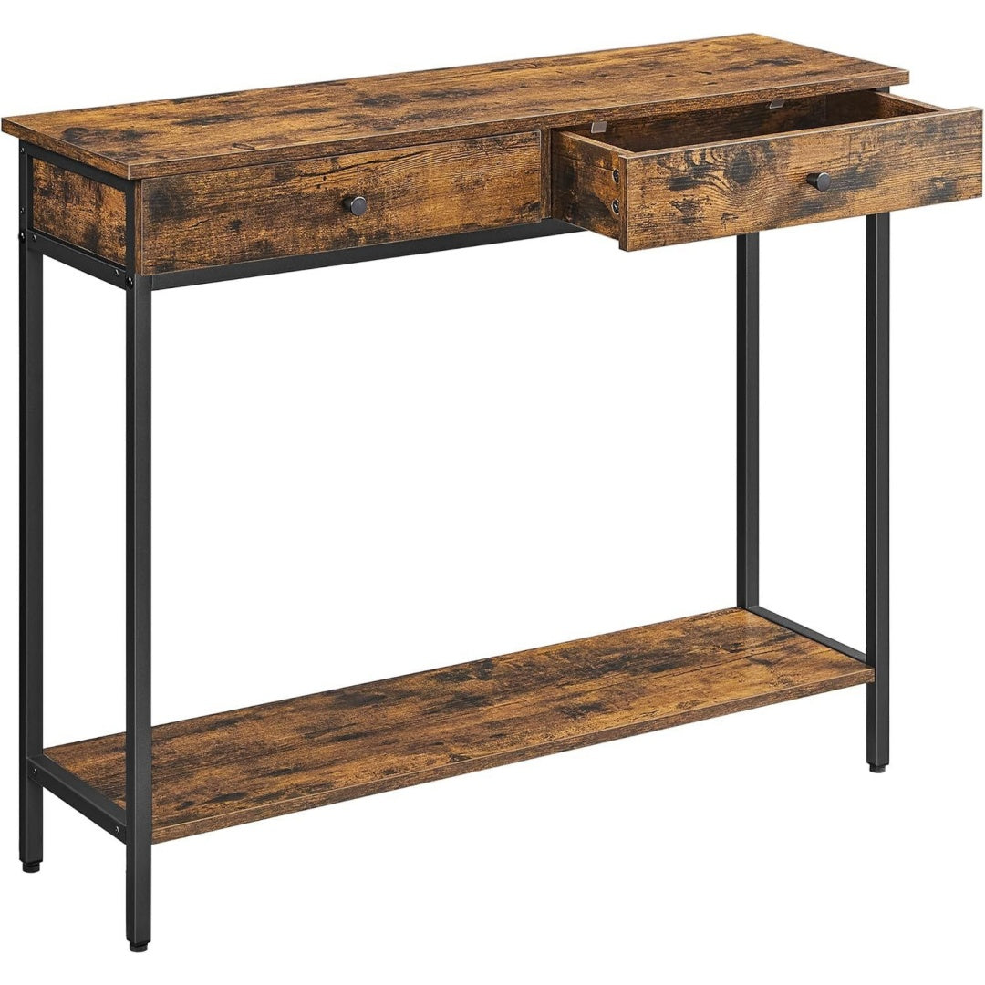 Accento naturale console e tavoli da divano in metallo nero