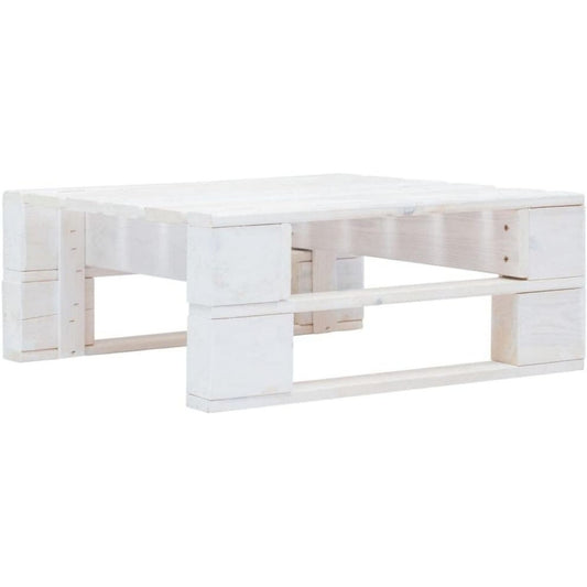 Accento naturale ottomane in legno bianco