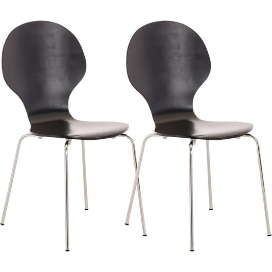 Arredo contemporaneo sedie in legno impilabile nero