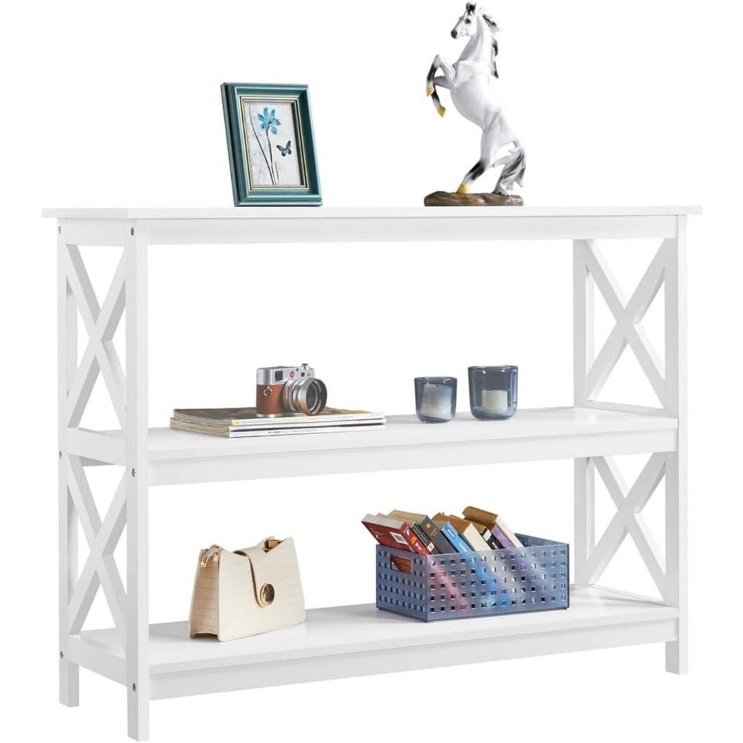Arredo contemporaneo console e tavoli da divano bianco